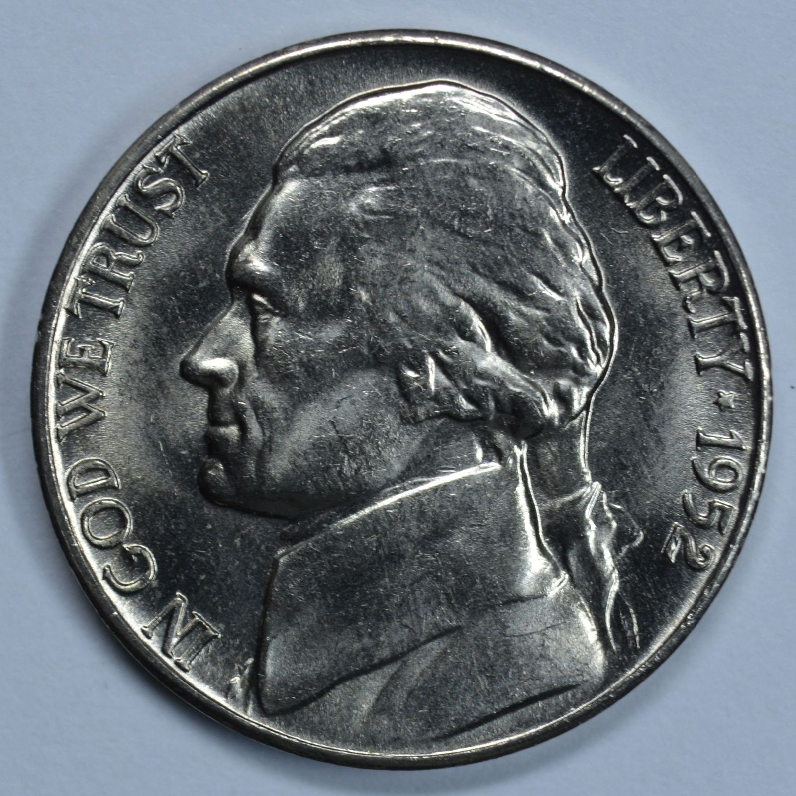 1952 D Jefferson uncirculated nickel BU - £11.06 GBP