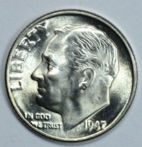 1947 D Roosevelt uncirculated silver dime BU - £12.64 GBP