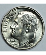 1949 P Roosevelt uncirculated silver dime BU - £21.53 GBP