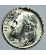 1951 S Roosevelt uncirculated silver dime BU - £23.92 GBP