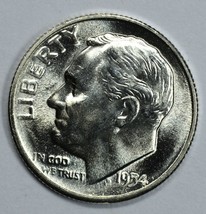 1954 S Roosevelt uncirculated silver dime BU - $10.00