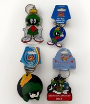 4 VTG 90s Marvin The Martian Looney Tunes Keyrings Key Pals Plastic Looney Tunes - $21.29