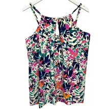 Island Escape Tankini Top White Floral Underwire Plus Size 24W High Neck  - £20.25 GBP