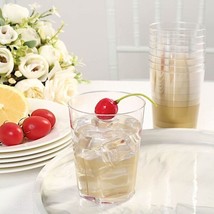 25 Pk 10 Oz Plastic Clear Cups Disposable Tableware Party Wedding Sale - £8.80 GBP