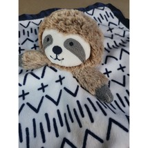 Cloud Island Infant Lovey Sloth Security Blanket 13x13 Blue White Crib Toy - £17.45 GBP