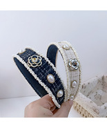 Exquisite Floral and Pearl Embellished Advanced Rice Bead Edged Headband - $9.20