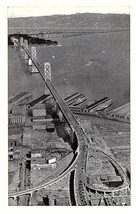 RPPC Postcard Aerial View San Francisco Oakland Bay Vridge - £6.29 GBP