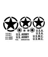 Army Decal Set KIt Fits Wrangler M38 M170 Invasion Freedom Victory Star - £36.81 GBP