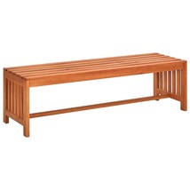 Garden Bench 130 cm Solid Eucalyptus Wood - £89.68 GBP