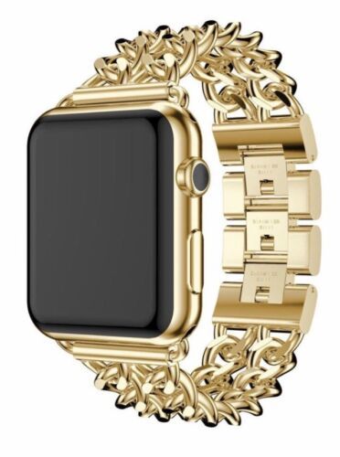 Primary image for 24K Gold Plated 42MM Apple Watch Series 2 Stainless Steel Case Gold Links Band