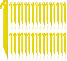 36 Pcs. Yellow Plastic Tent Stakes 9 Inch Heavy Duty Durable Tent Pegs Spike - £31.81 GBP