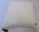 Ralph Lauren Bradbury Cream Knit Deco Pillow $255 - $114.19