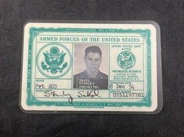 Armed Forces Of The United States~ 1952 Photo ID Employee Card - Private AUS - £31.10 GBP