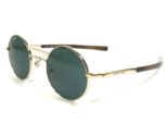 Chris and Craft Sunglasses CF 3025 01N2 Brown Gold Round Frames Green Le... - $140.48