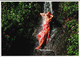 Island Girl Postcard tiki  Waterfall refreshing Hawaiian - £19.26 GBP
