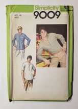 1979 Simplicity Sewing Pattern #9009 Size 38 Teen Boys' and Men's Shirt UNCUT - £10.27 GBP