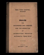 Vtg 1935 The New York Central Railroad Rules Automatic Train Stop Rare E... - $39.99