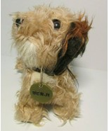 RARE 1975 DAKIN BENJI Puppy Dog Brown Beige Plush Toy &amp; Collar Tag 7&quot; - £23.59 GBP
