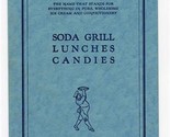 Sunset Confectionery Soda Grill Lunches Menu Harrisburg Pennsylvania 1920&#39;s - $37.62