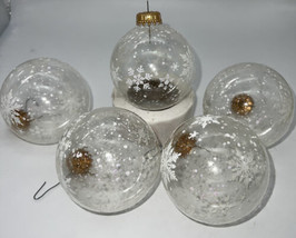 Lot of 5 Christmas by Krebs Ornaments with Beautiful Designs in White - £8.75 GBP