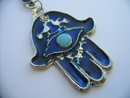 Blue hamsa with wealth bless and evil eye protection from Israel jewish ... - £7.59 GBP