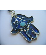 Blue hamsa with wealth bless and evil eye protection from Israel jewish ... - £7.50 GBP