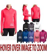 Ladies Dri Fit 1/2 Zip Pullover Stretch Jacket Top Long Sleeve w/ Thumbh... - £23.10 GBP+