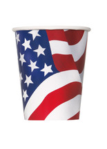 9Oz Us American Flag Party Cups, 8Ct - £26.46 GBP