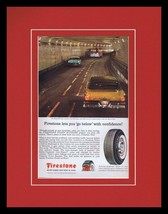 1957 Firestone Nylon Supreme Tires Framed 11x14 ORIGINAL Vintage Advertisement - £38.75 GBP