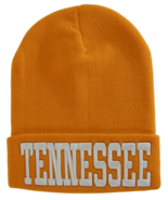 Tennessee Adult Size Warm Striped Cuffed Winter Knit Pom Beanie Hat Oran... - £13.54 GBP