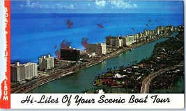 Hotel Row between Indian Creek and the Atlantic Ocean Miami Florida Postcard - £3.47 GBP