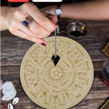 Wooden Pendulum Board with Moon Stars For Divination - Light - $13.00