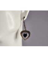 Womens Vintage Estate Sterling Silver Gold Tone Heart Earrings 7.6g E7876 - €34,23 EUR
