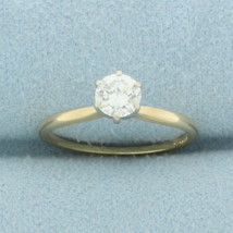 1/2ct Solitaire Diamond Engagement Ring in 14k Yellow Gold - £926.45 GBP