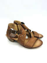 Miz Mooz Cienna Leather Heeled Sandals - BRANDY, EUR 37 US 6.5-7 - £39.68 GBP