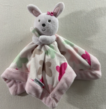 Carters Baby Bunny Rabbit Plush Lovey White &amp; Pink Security Blanket Toy Doll  - $12.83