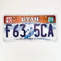 2019 United States Utah Life Elevated Passenger License Plate F63 5CA - $16.82