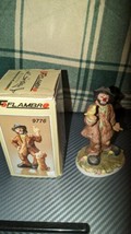 Emmett Kelly Jr  Flambro Collection Hobo Clown Standing w/ Bird Pond Figurine - £19.77 GBP