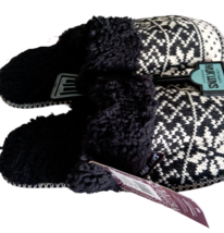 MUK LUKS Women&#39;s Knit Clog Slipper with Faux Fur Trim Size Large  9-10 - £14.11 GBP