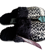 MUK LUKS Women&#39;s Knit Clog Slipper with Faux Fur Trim Size Large  9-10 - £14.00 GBP
