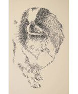 Japanese Chin Dog Art Portrait Print #27 Kline adds dog name free. WORD ... - $49.95