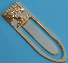 Superb gold plated Menorah Bookmark from Israel Judaica oldest symbol of... - $12.60