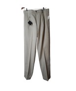VTG NWT Brooks Brothers Sz 34 W 34 L Beige Khaki Pleated front 100% cott... - $59.99
