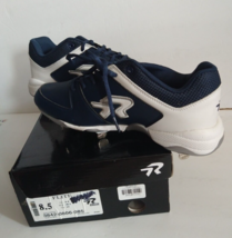 Ringor Flite Spike Women&#39;s Softball Turf Shoes NAVY | WHITE SZ 8.5, NEW - $39.26