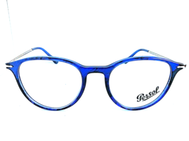New Persol 3147-v 1053 50mm Rx Round Blue Men&#39;s Eyeglasses Frame Italy - £134.45 GBP