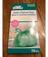 Disposable Diaper Bags Pack Of 75- Fresh Baby Powder Scent Ships N 24h - €12,79 EUR
