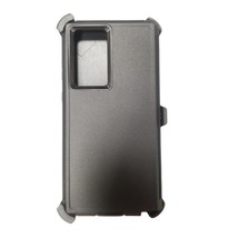 Heavy Duty Case Cover w/Clip Holster BLACK/BLACK For Samsung S22 Ultra 5G - £6.84 GBP
