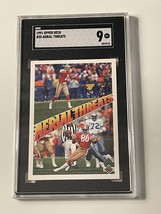 1991 Upper Deck Joe Montana - Jerry Rice #35 Aerial Threats Card SGC 9 NFL 49ers - £58.81 GBP