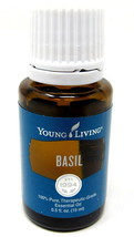 Basil Essential Oil 15ml Young Living Brand Sealed Aromatherapy US Seller      X - £29.02 GBP