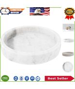 Elegant 8&quot; Round Carved Marble Decorative Tray - Food Safe &amp; Modern Design - $1,403.02 MXN